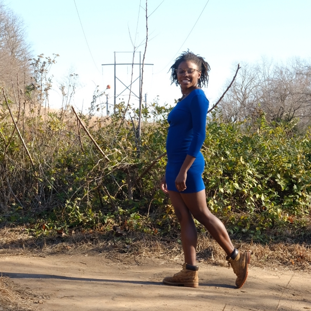 Short Blue Dress - Picture 2 of 3